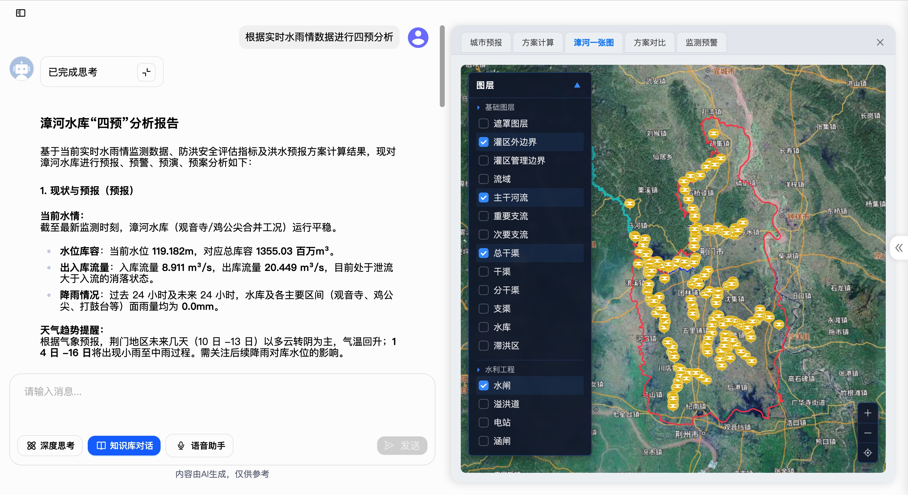 小禹AI四预分析工作台界面